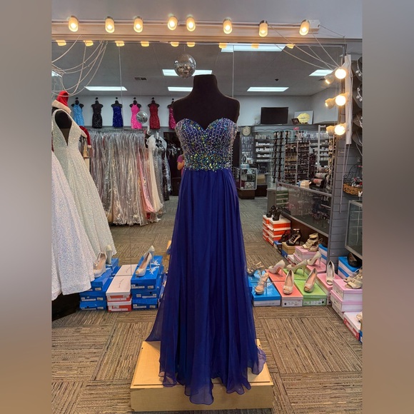 BLUSH PROM 9995 SZ-4 ROYAL BLUE PROM/FORMAL/SPECIAL OCCASION GOWN